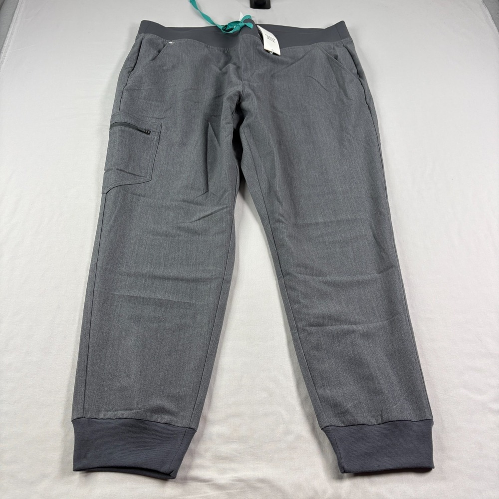 Figs Scrub Pants Womens 2XL Gray Zamora 2.0 Jogger Nurse Medical Uniform NEW